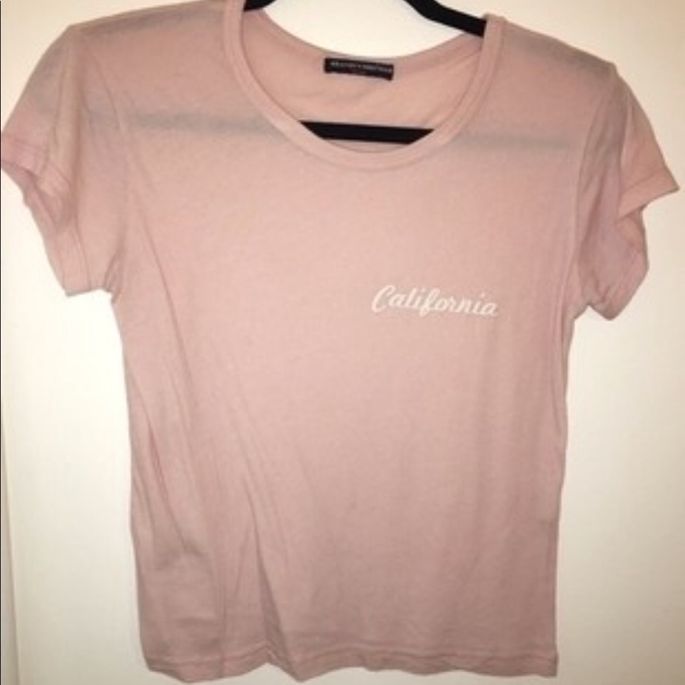 Pink cropped California T-shirt